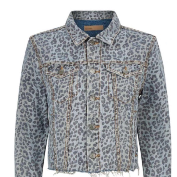 GRLFRND CARA LEOPARD PRINT CROPPED DENIM - Picture 3 of 10